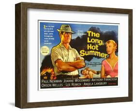 The Long Hot Summer, UK Movie Poster, 1958-null-Framed Art Print