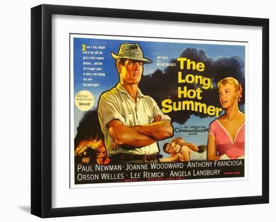 The Long Hot Summer, UK Movie Poster, 1958-null-Framed Art Print