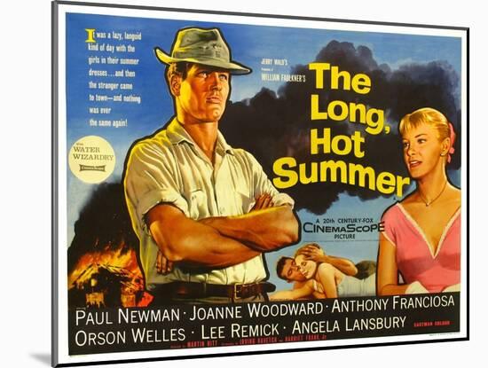 The Long Hot Summer, UK Movie Poster, 1958-null-Mounted Art Print