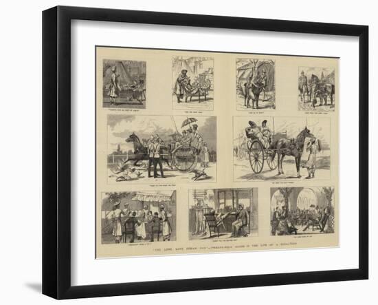 The Long, Long Indian Day, Twenty-Four Hours in the Life of a Subaltern-null-Framed Giclee Print