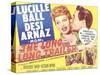 The Long, Long Trailer, Lucille Ball, Desi Arnaz on title lobbycard, 1954-null-Stretched Canvas