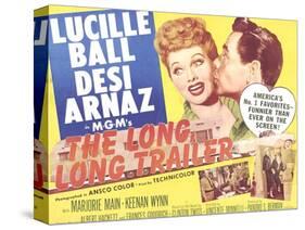 The Long, Long Trailer, Lucille Ball, Desi Arnaz on title lobbycard, 1954-null-Stretched Canvas