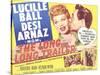 The Long, Long Trailer, Lucille Ball, Desi Arnaz on title lobbycard, 1954-null-Stretched Canvas