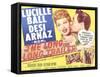 The Long, Long Trailer, Lucille Ball, Desi Arnaz on title lobbycard, 1954-null-Framed Stretched Canvas
