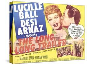 The Long, Long Trailer, Lucille Ball, Desi Arnaz on title lobbycard, 1954-null-Stretched Canvas