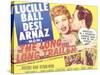 The Long, Long Trailer, Lucille Ball, Desi Arnaz on title lobbycard, 1954-null-Stretched Canvas