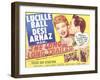 The Long, Long Trailer, Lucille Ball, Desi Arnaz on title lobbycard, 1954-null-Framed Art Print