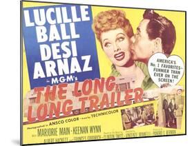 The Long, Long Trailer, Lucille Ball, Desi Arnaz on title lobbycard, 1954-null-Mounted Art Print