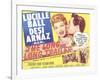 The Long, Long Trailer, Lucille Ball, Desi Arnaz on title lobbycard, 1954-null-Framed Art Print