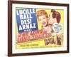 The Long, Long Trailer, Lucille Ball, Desi Arnaz on title lobbycard, 1954-null-Framed Art Print