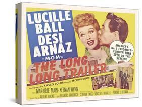 The Long Long Trailer, UK Movie Poster, 1954-null-Stretched Canvas