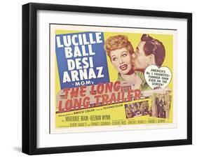 The Long Long Trailer, UK Movie Poster, 1954-null-Framed Art Print