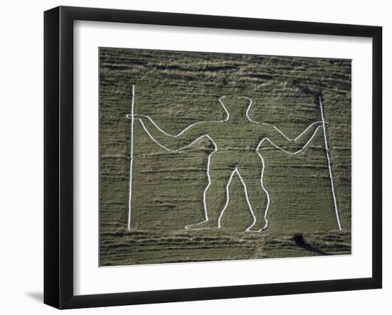 The Long Man, Wilmington Hill, Near Wilmington, South Downs, Sussex, England, United Kingdom-Ian Griffiths-Framed Photographic Print