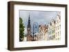 The Long Market, Dlugi Targ, with Town Hall Clock, Gdansk, Poland, Europe-Michael Nolan-Framed Photographic Print