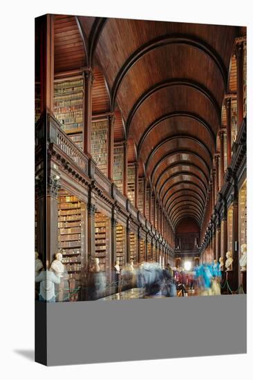 The Long Room in the library of Trinity College, Dublin, Republic of Ireland, Europe-Nigel Hicks-Stretched Canvas