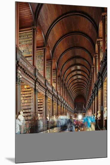 The Long Room in the library of Trinity College, Dublin, Republic of Ireland, Europe-Nigel Hicks-Mounted Premium Photographic Print