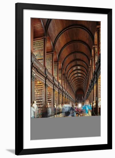 The Long Room in the library of Trinity College, Dublin, Republic of Ireland, Europe-Nigel Hicks-Framed Photographic Print