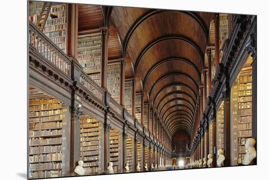 The Long Room in the library of Trinity College, Dublin, Republic of Ireland, Europe-Nigel Hicks-Mounted Photographic Print