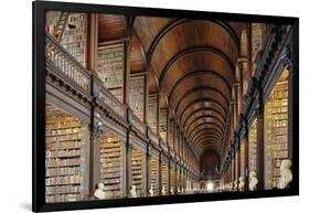The Long Room in the library of Trinity College, Dublin, Republic of Ireland, Europe-Nigel Hicks-Framed Photographic Print