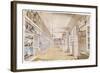 The Long Room, Interior of Front Room in Peale's Museum, 1822 (W/C over Graphite on Paper)-Charles Willson Peale-Framed Giclee Print