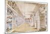 The Long Room, Interior of Front Room in Peale's Museum, 1822 (W/C over Graphite on Paper)-Charles Willson Peale-Mounted Giclee Print