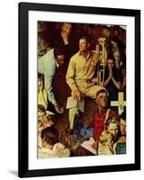 "The Long Shadow of Lincoln", February 10,1945-Norman Rockwell-Framed Giclee Print