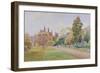 The Long Walk and Flower Border in May - New College, Oxford, C.1918-William Matthison-Framed Giclee Print