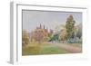 The Long Walk and Flower Border in May - New College, Oxford, C.1918-William Matthison-Framed Giclee Print