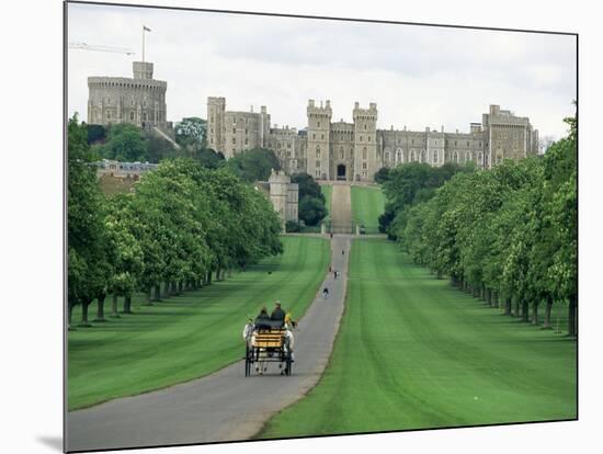 The Long Walk and Windsor Castle, Windsor, Berkshire, England, United Kingdom-Adam Woolfitt-Mounted Photographic Print