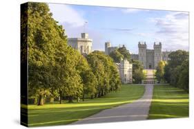 The Long Walk with Windsor Castle in the Background, Windsor, Berkshire, England-Charlie Harding-Stretched Canvas