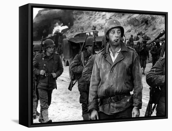 The Longest Day, Robert Mitchum, 1962-null-Framed Stretched Canvas