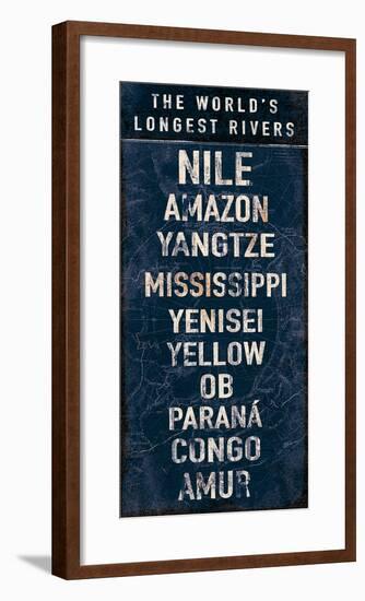 The Longest Rivers-The Vintage Collection-Framed Giclee Print