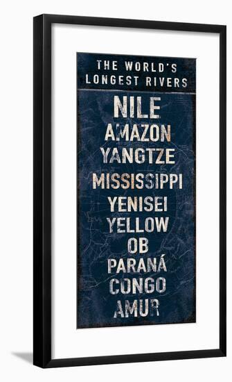 The Longest Rivers-The Vintage Collection-Framed Giclee Print