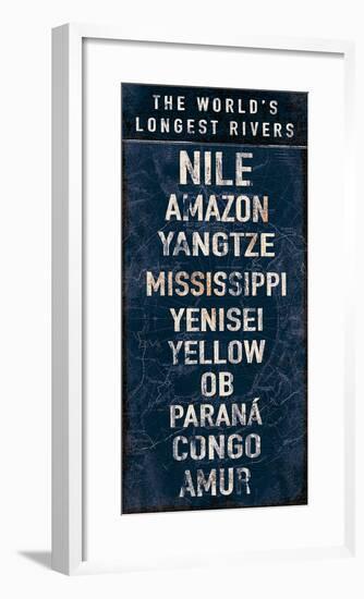 The Longest Rivers-The Vintage Collection-Framed Giclee Print