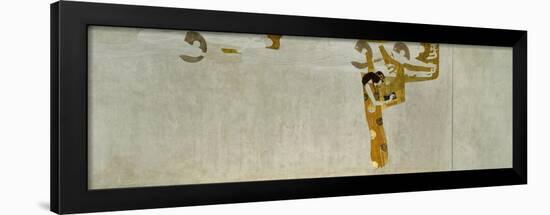 The Longing for Happiness Finds Satisfaction in Art-Gustav Klimt-Framed Giclee Print