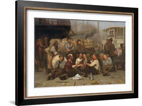 The Longshoremen's Noon, 1879-John George Brown-Framed Giclee Print