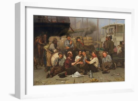 The Longshoremen's Noon, 1879-John George Brown-Framed Giclee Print