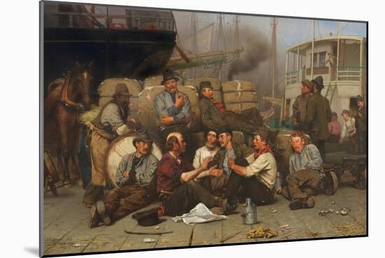 The Longshoremen's Noon, 1879-John George Brown-Mounted Giclee Print