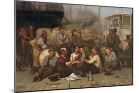 The Longshoremen's Noon, 1879-John George Brown-Mounted Giclee Print