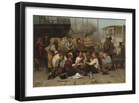 The Longshoremen's Noon, 1879-John George Brown-Framed Giclee Print