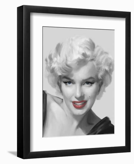 The Look Red Lips-Chris Consani-Framed Art Print