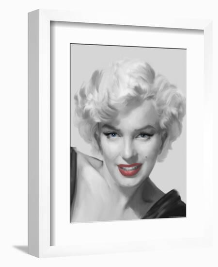 The Look Red Lips-Chris Consani-Framed Art Print