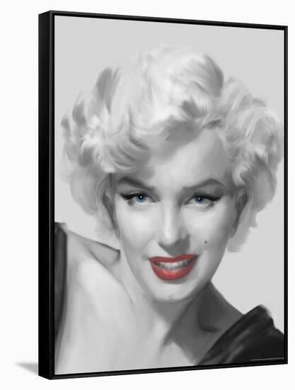 The Look Red Lips-Chris Consani-Framed Stretched Canvas