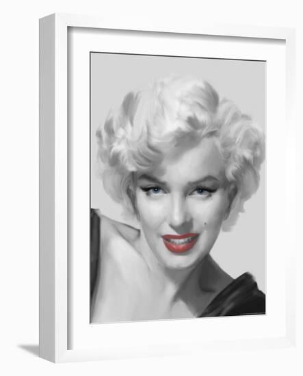 The Look Red Lips-Chris Consani-Framed Art Print