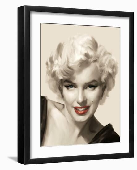 The Look Red Lips-Consani Chris-Framed Art Print