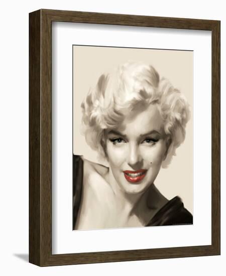 The Look Red Lips-Consani Chris-Framed Art Print