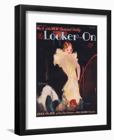 The Looker-on, First Issue Portraits Make-Up Magazine, UK, 1929-null-Framed Giclee Print