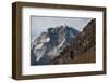 The looming face of Jomolhari, the third highest mountain in Bhutan at 7326m, seen from Jangothang,-Alex Treadway-Framed Photographic Print