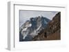 The looming face of Jomolhari, the third highest mountain in Bhutan at 7326m, seen from Jangothang,-Alex Treadway-Framed Photographic Print