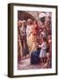 The Lord Blessing the Children-Harold Copping-Framed Giclee Print